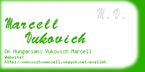 marcell vukovich business card